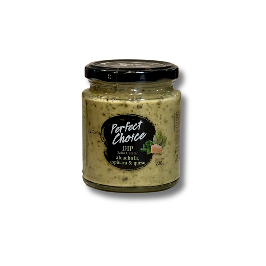 Dip Alcachofa Espinaca Queso Perfect Choice 220 grs.