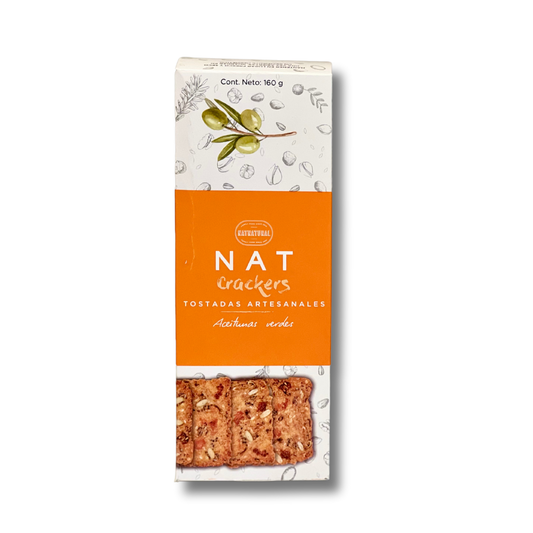 Galletas crackers  aceitunas verde NAT
