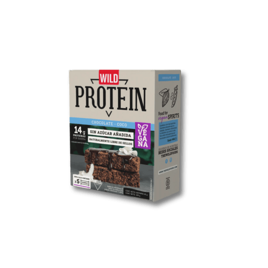 Barra Proteína vegana choco coco 5 barras Wild Protein