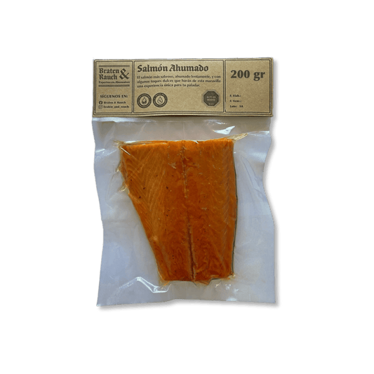 Salmón Ahumado 200 grs. Trozo