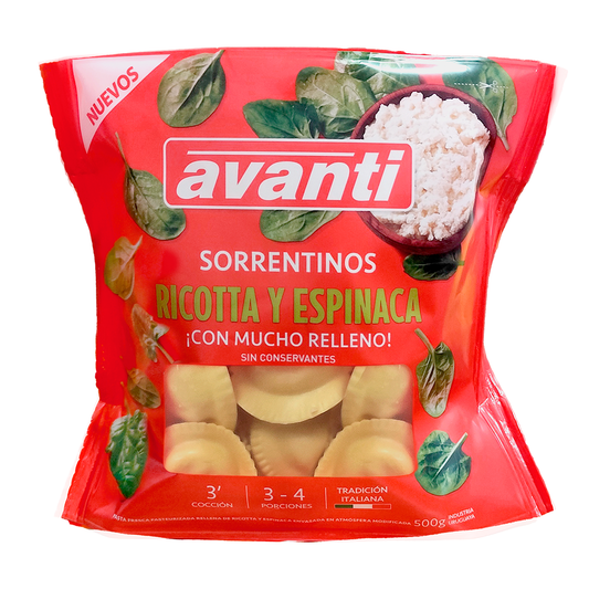 Sorrentinos Ricotta Espinaca Avanti