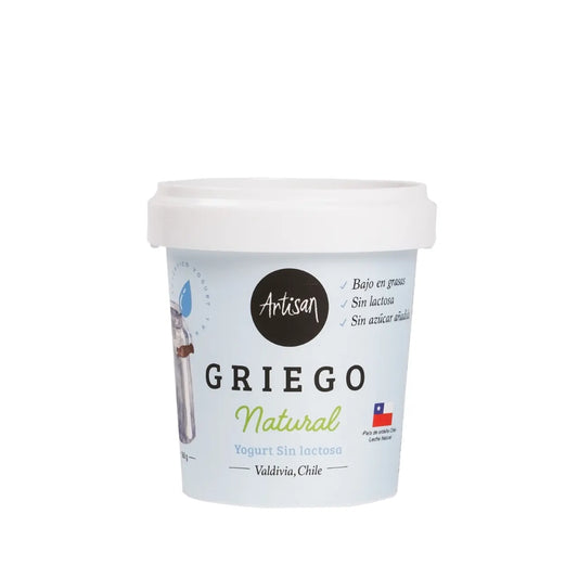 Yogurt griego natural sin lactosa 360 grs.