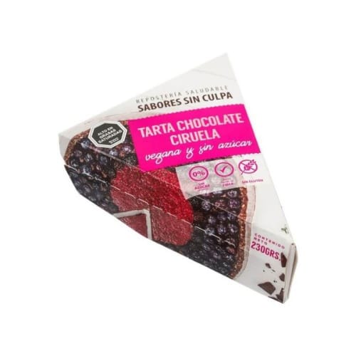 Trozo Tarta Chocolate - Ciruelas y Berries - Sabores Sin Culpa