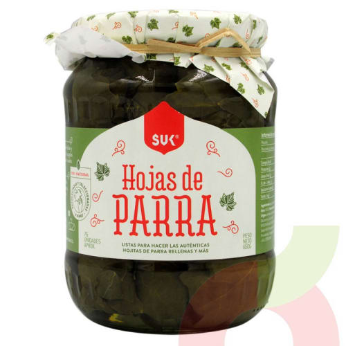 hojas de parra suk