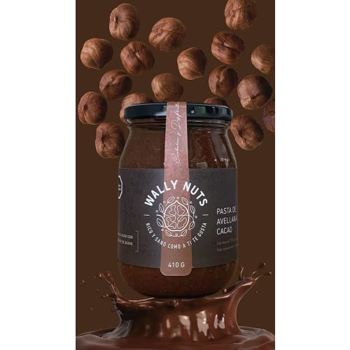 pasta de avellana cacao wally nuts 410 g
