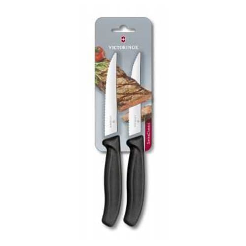 Cuchillo Dentado Negro 2 unid.