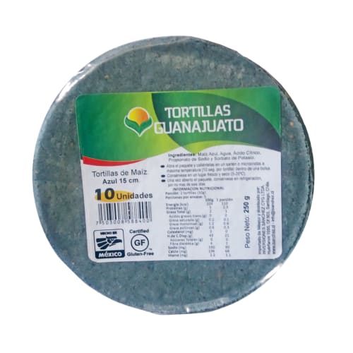 tortilla guanajuato maiz azul