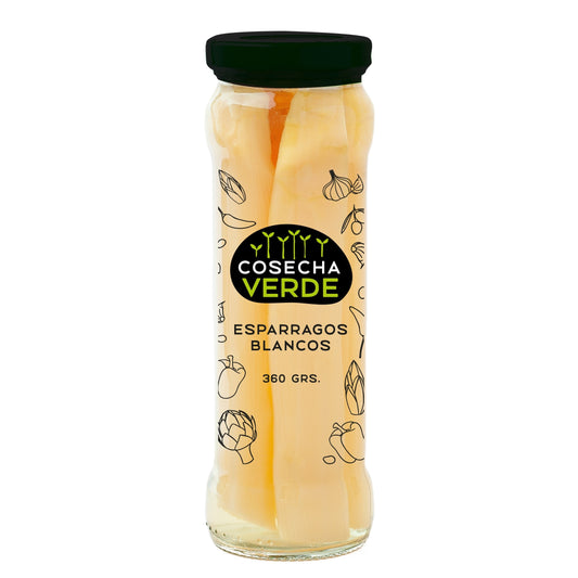 Espárragos Blancos - Cosecha Verde -  330 grs.
