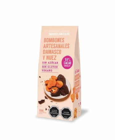 Bombones de Chocolate - Damasco Nuez  - Sabores Sin Culpa 100 grs.